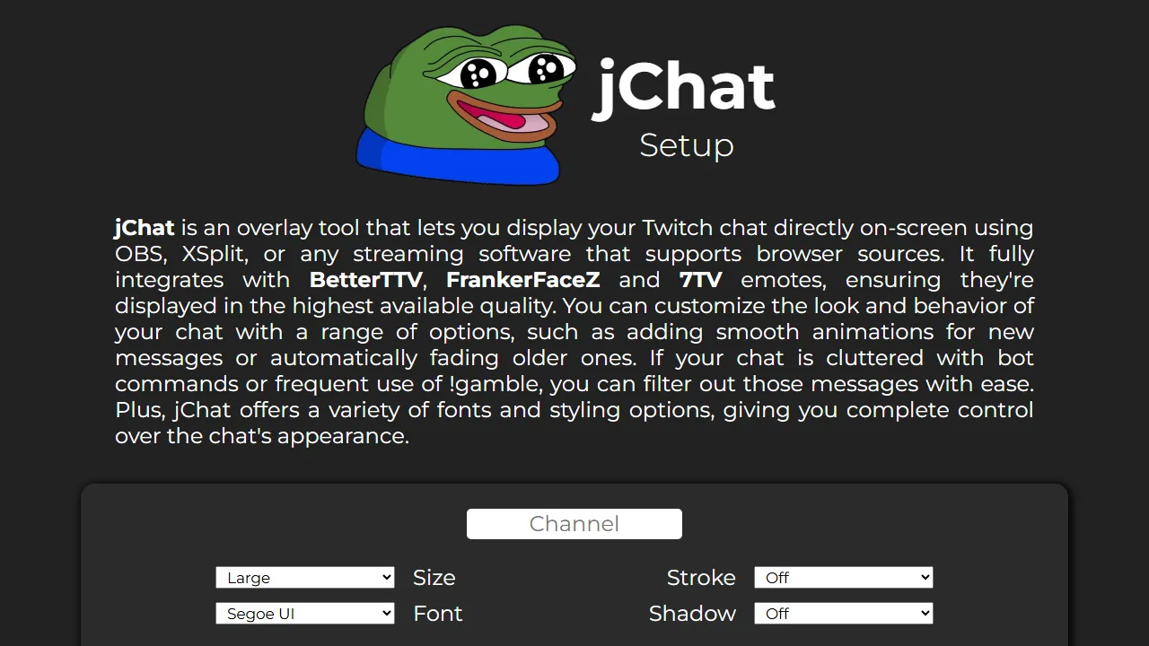 giambaj.it - Twitch Chat Overlay Streaming Tool screenshot
