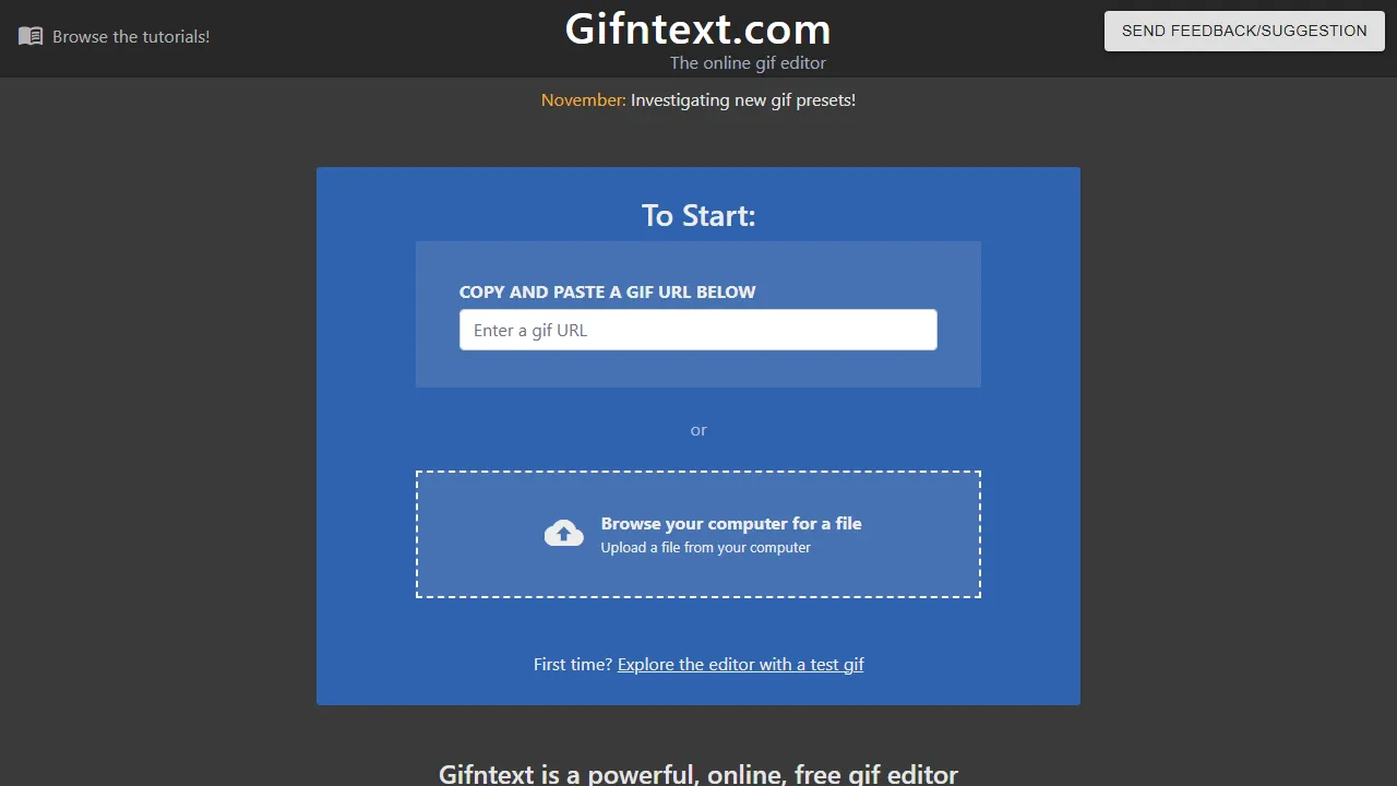 gifntext.com - Free GIF Text Overlay Maker Online screenshot