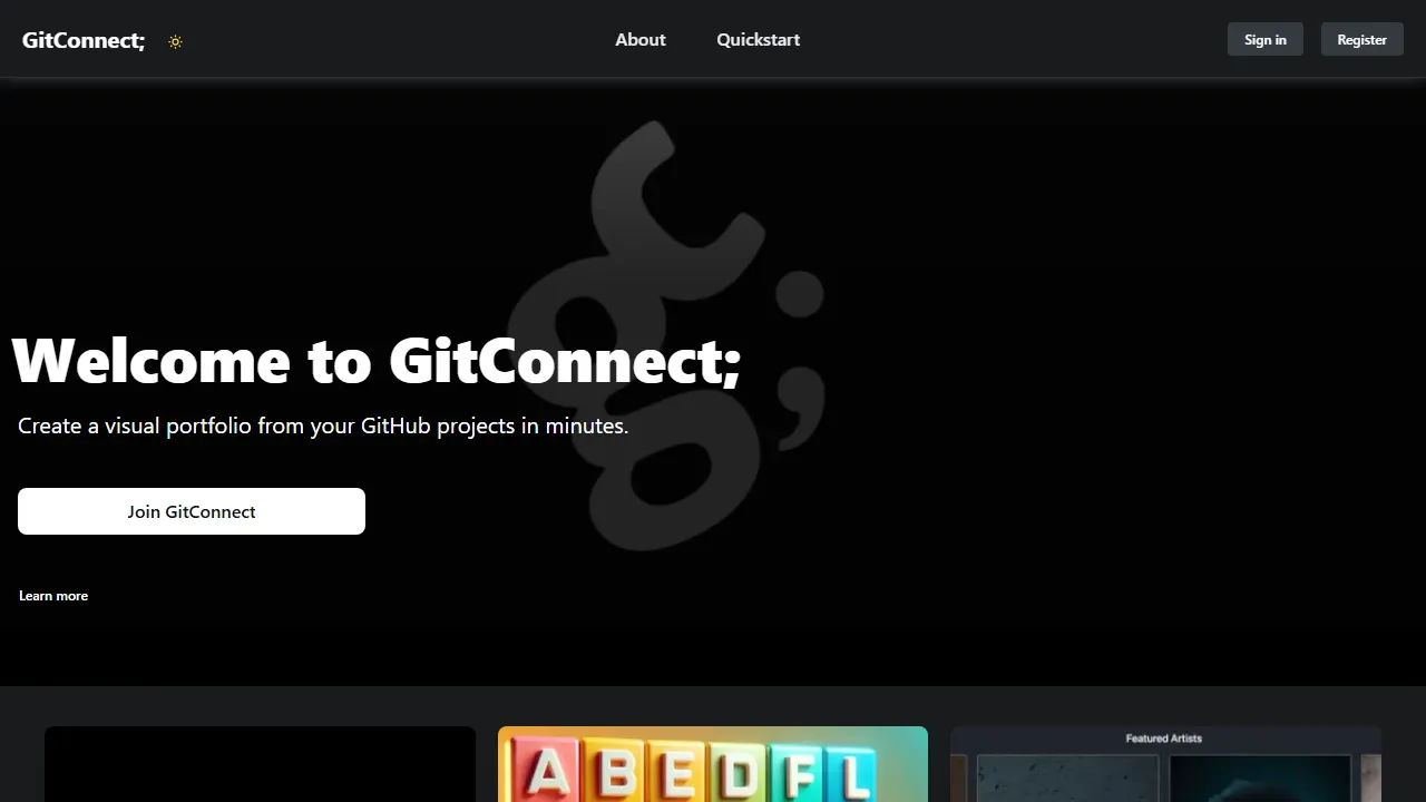 gitconnect.dev - Creative Home for Developer Collaboration screenshot