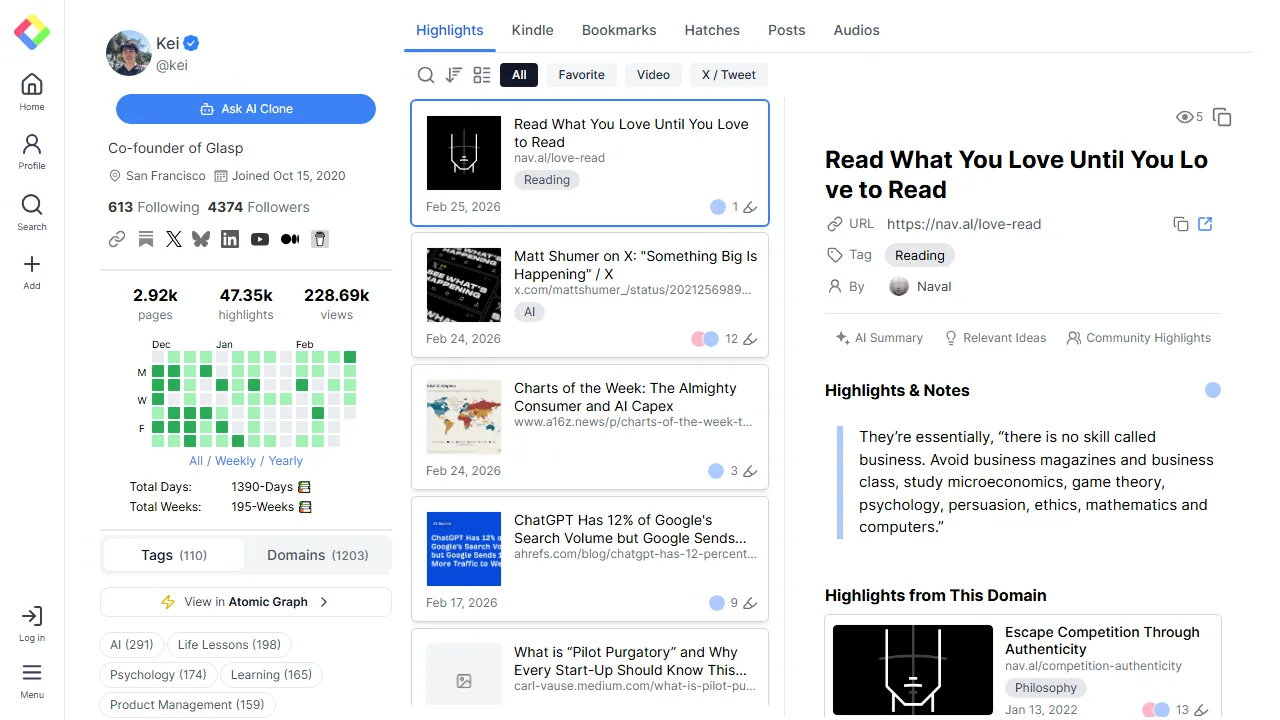 glasp.co - Social Highlighting Tool screenshot
