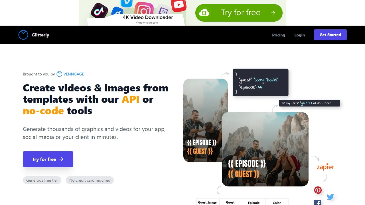 glitterly.app - Create and Share Videos of Your App screenshot