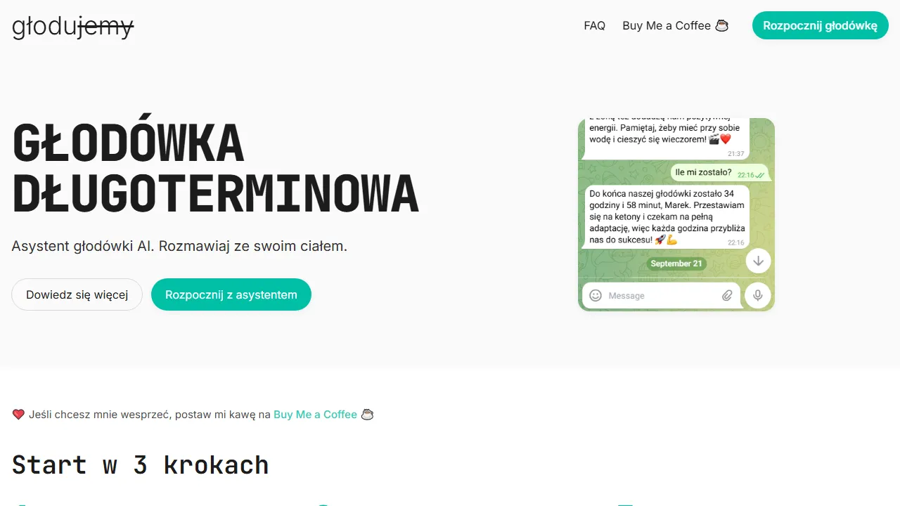 glodujemy.pl - Fasting Tracker and Motivation Tool screenshot
