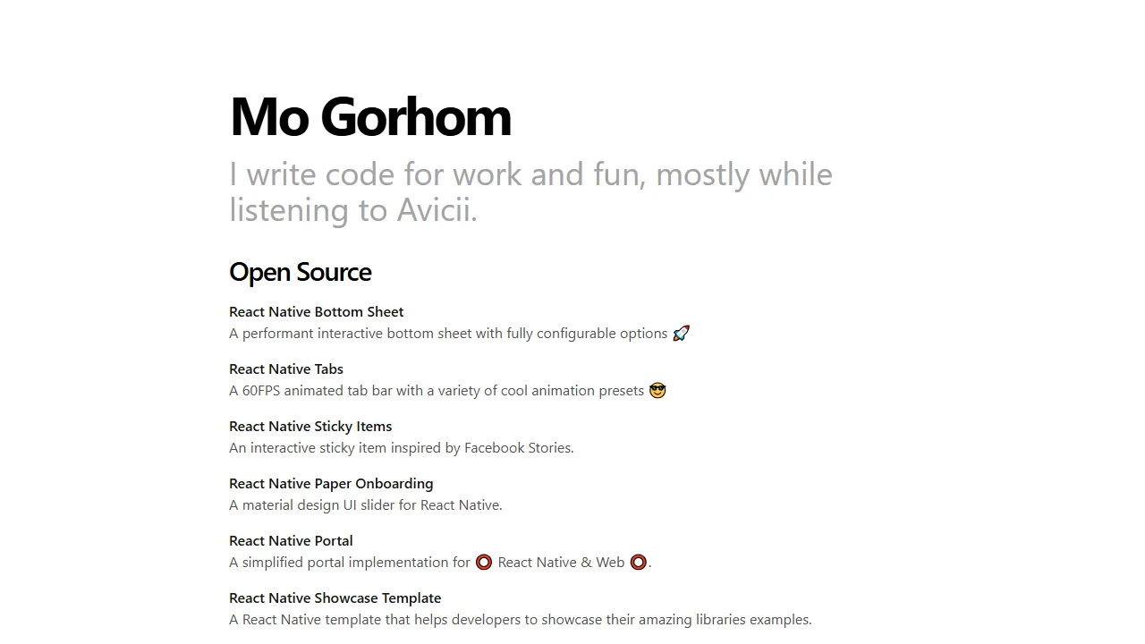 gorhom.dev - React UI Component Library for Mobile Apps screenshot