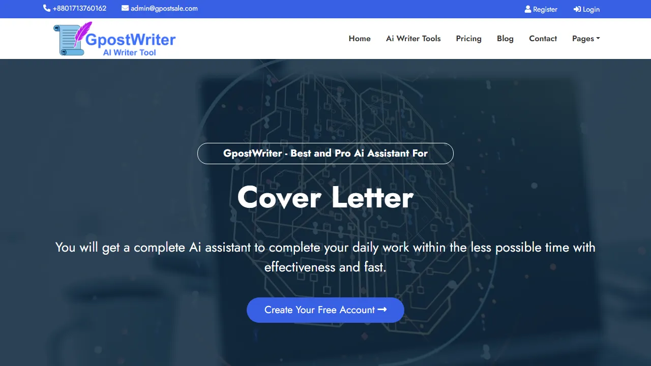 gpostwriter.com - AI Paper Writer Resume Writing Service screenshot