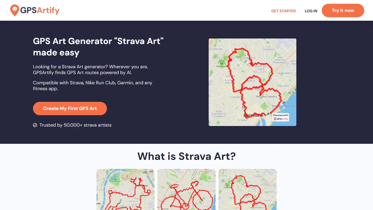 gpsartify.com - Support the GPS Art Project screenshot