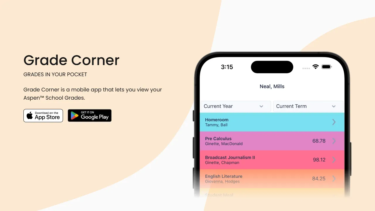gradecorner.com - Grade Tracking App for Students and Parents screenshot