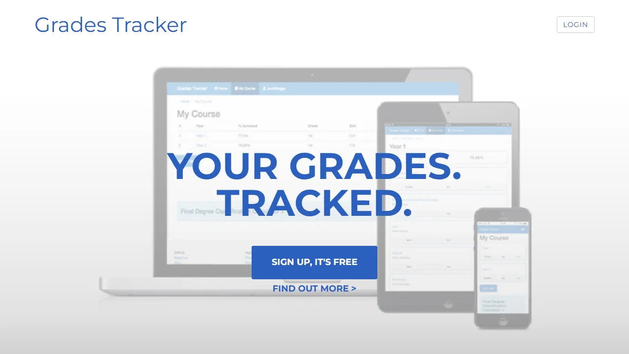 gradestracker.com - Free Online Grade Tracking Tool screenshot