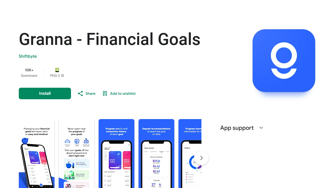 granna.app - Money Goal Tracking App with Cloud Backup screenshot