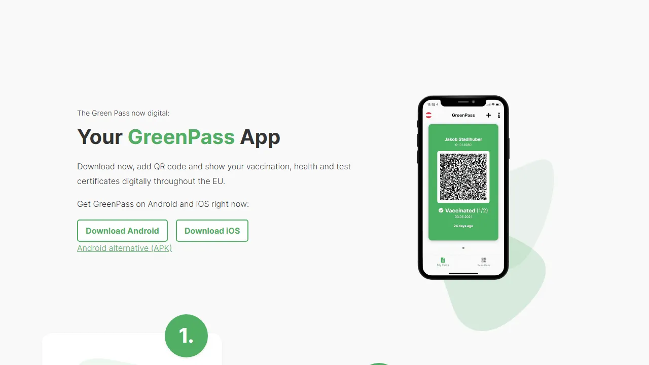 greenpassapp.eu - Vaccination Passport App for EU Travel screenshot