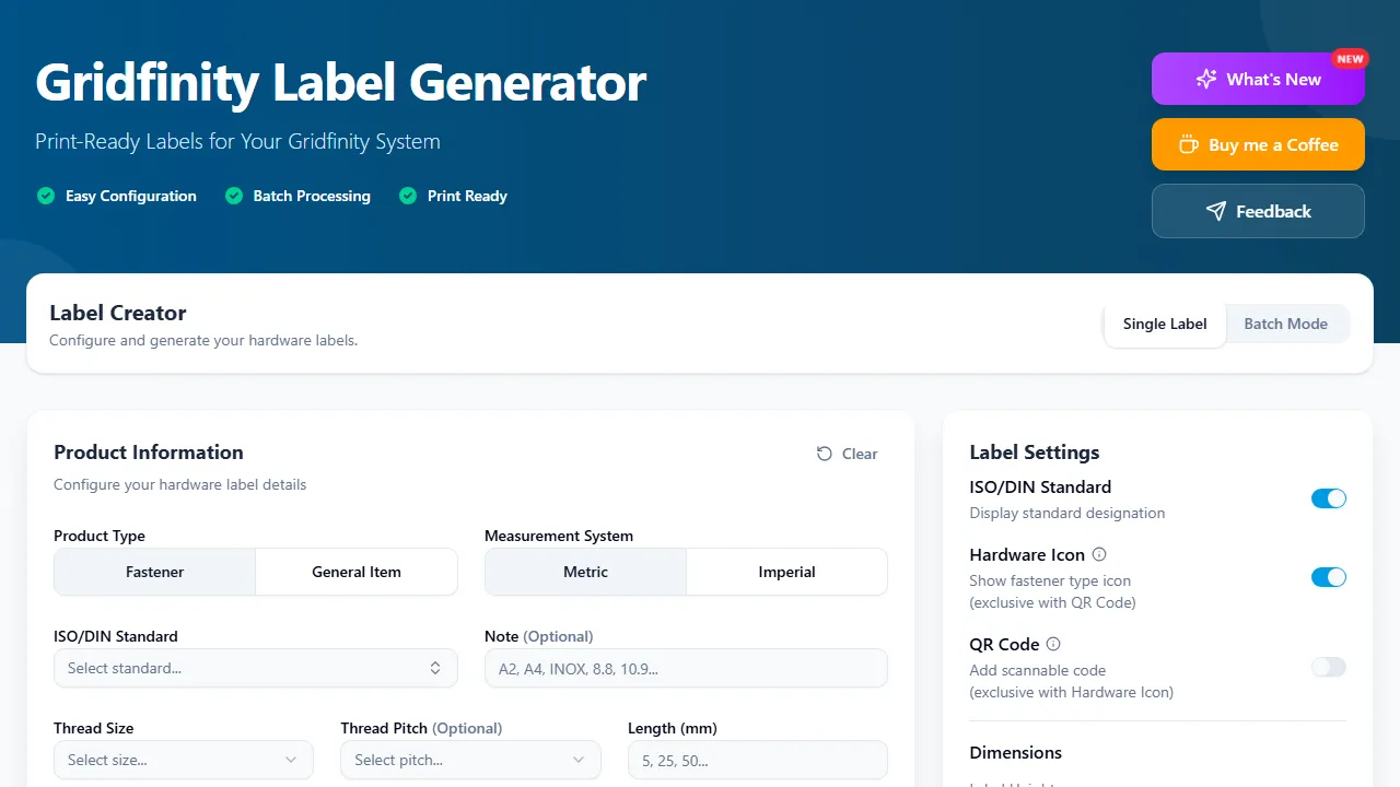 gridfinitylabels.com - Free Online UPC Label Generator Tool screenshot