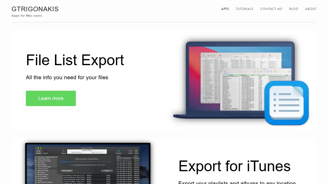 gtrigonakis.com - Productivity Apps for Mac and iOS screenshot