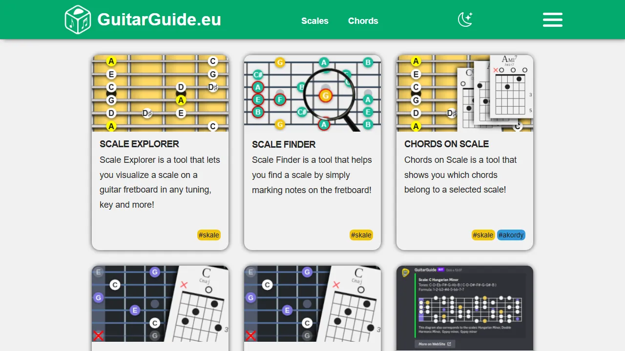 guitarguide.eu - Guitar Lessons Chord For Beginners Teaching screenshot