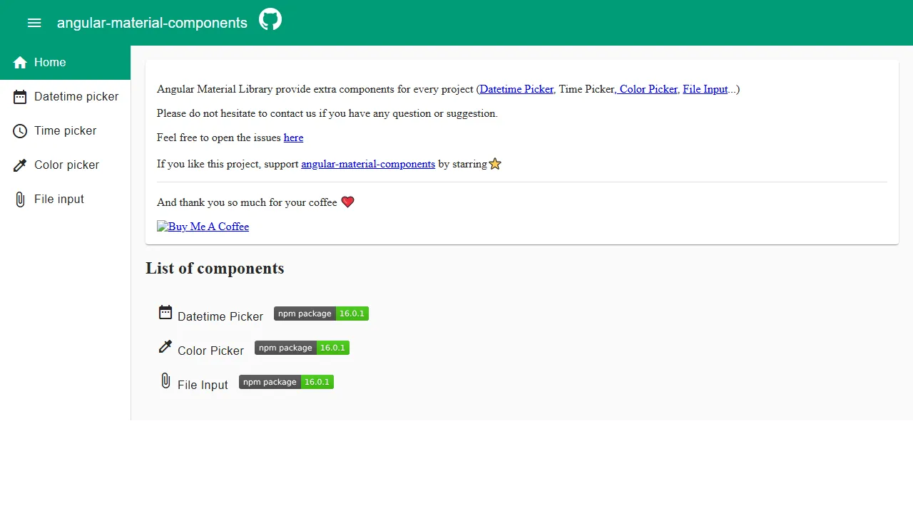 h2qutc.github.io - Angular UI Material Components and Pickers screenshot