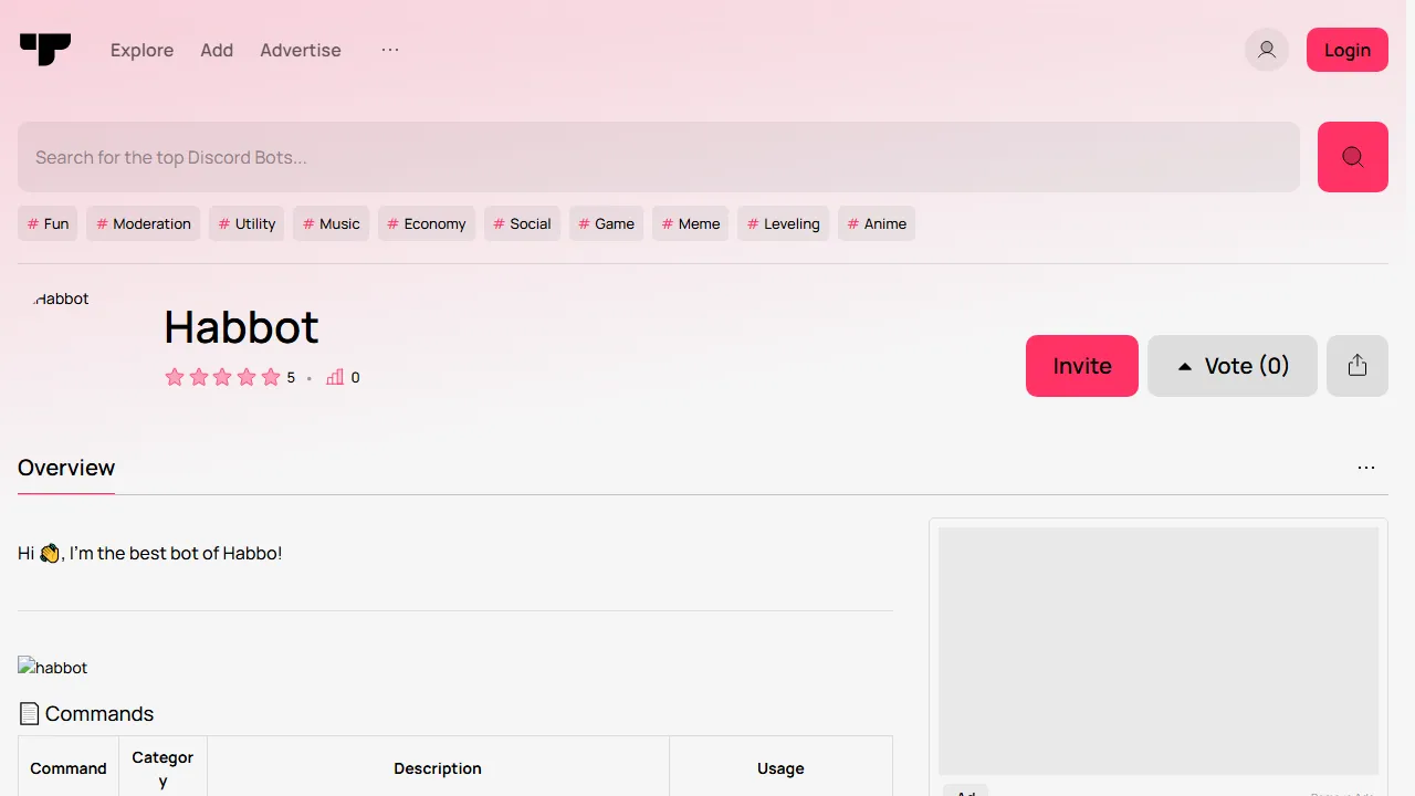 Habbot - Habbo Friends Discord Bot screenshot