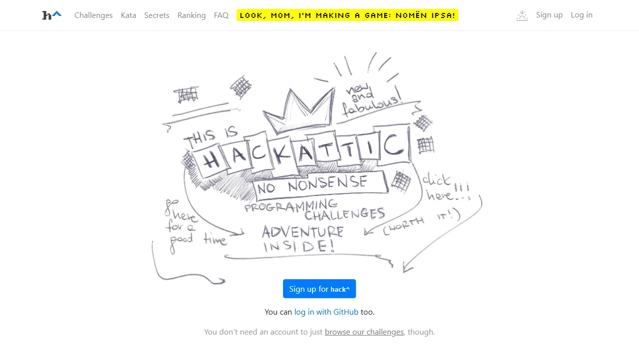 hackattic.com - Coding Challenge Websites for Hackerrank Style Practice screenshot
