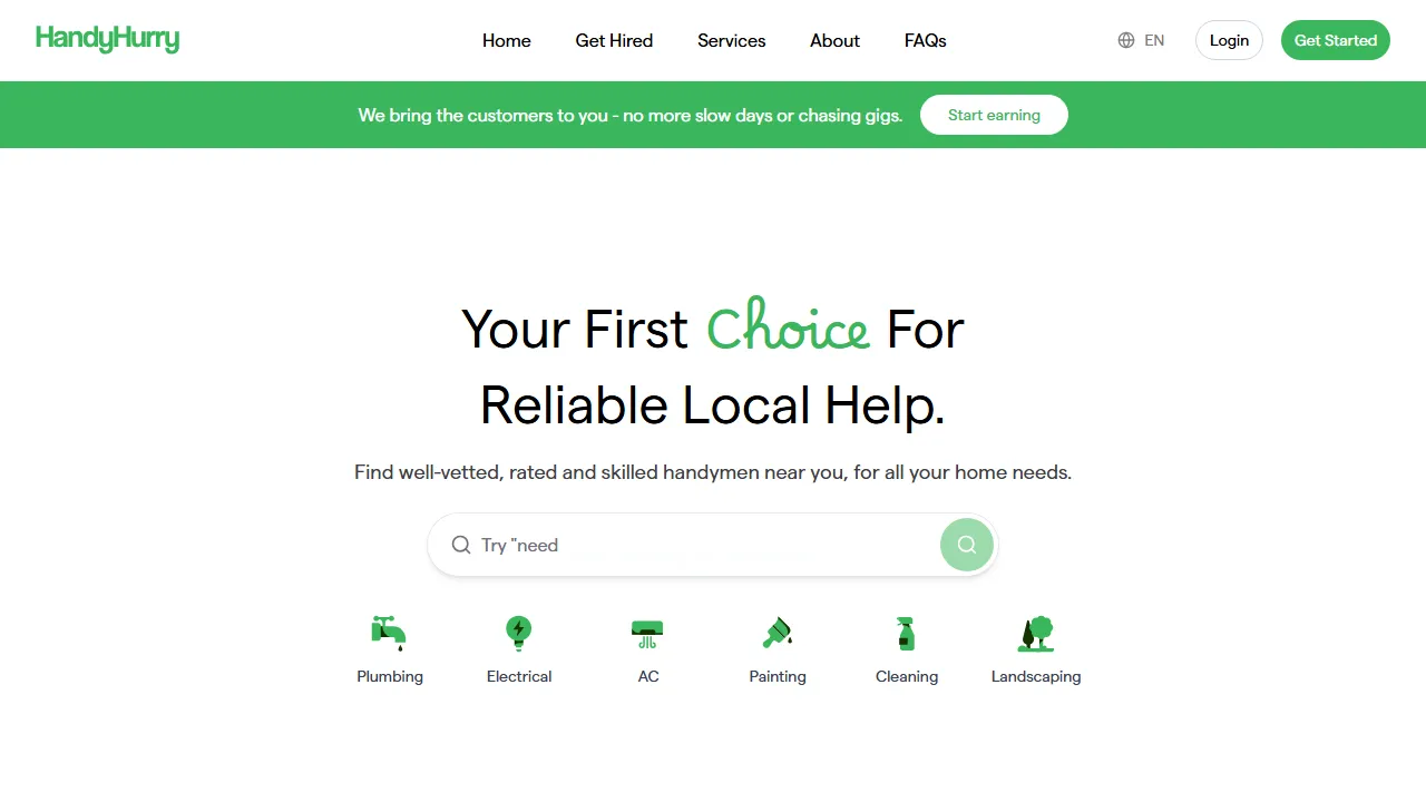 handyhurry.com - Find Local Handyman Services Near Me Today screenshot
