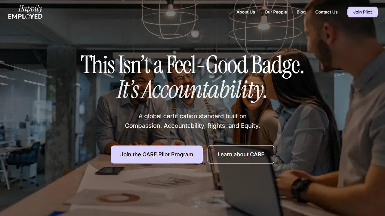 happilyemployed.org - Job Search Website with Employer Certification screenshot