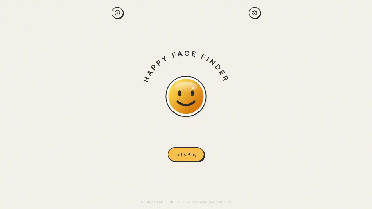 happyfacefinder.app - Cognitive Bias Training Tool for Positive Thinking screenshot