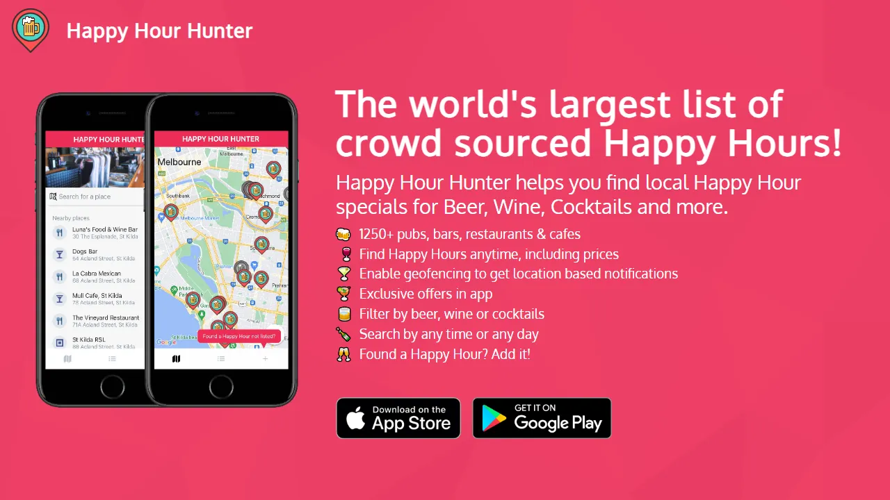 happyhourhunter.app - Best Happy Hour Finder App Near You screenshot
