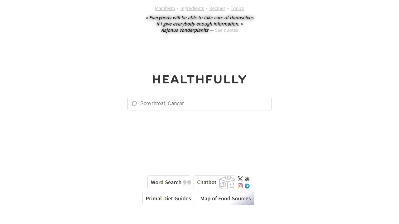 healthfully.ai - Health Condition Protocols and Recipe Reference screenshot