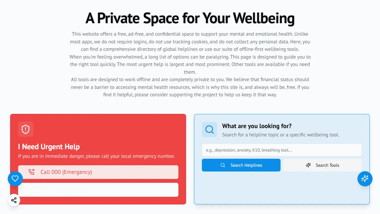 helplines.com.au - Healthcare Resources and Tools for Clinicians screenshot
