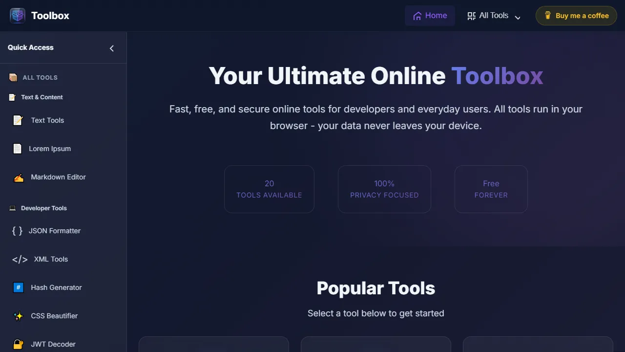 helptoolscenter.com - Free and Easy Online Tool Collection screenshot