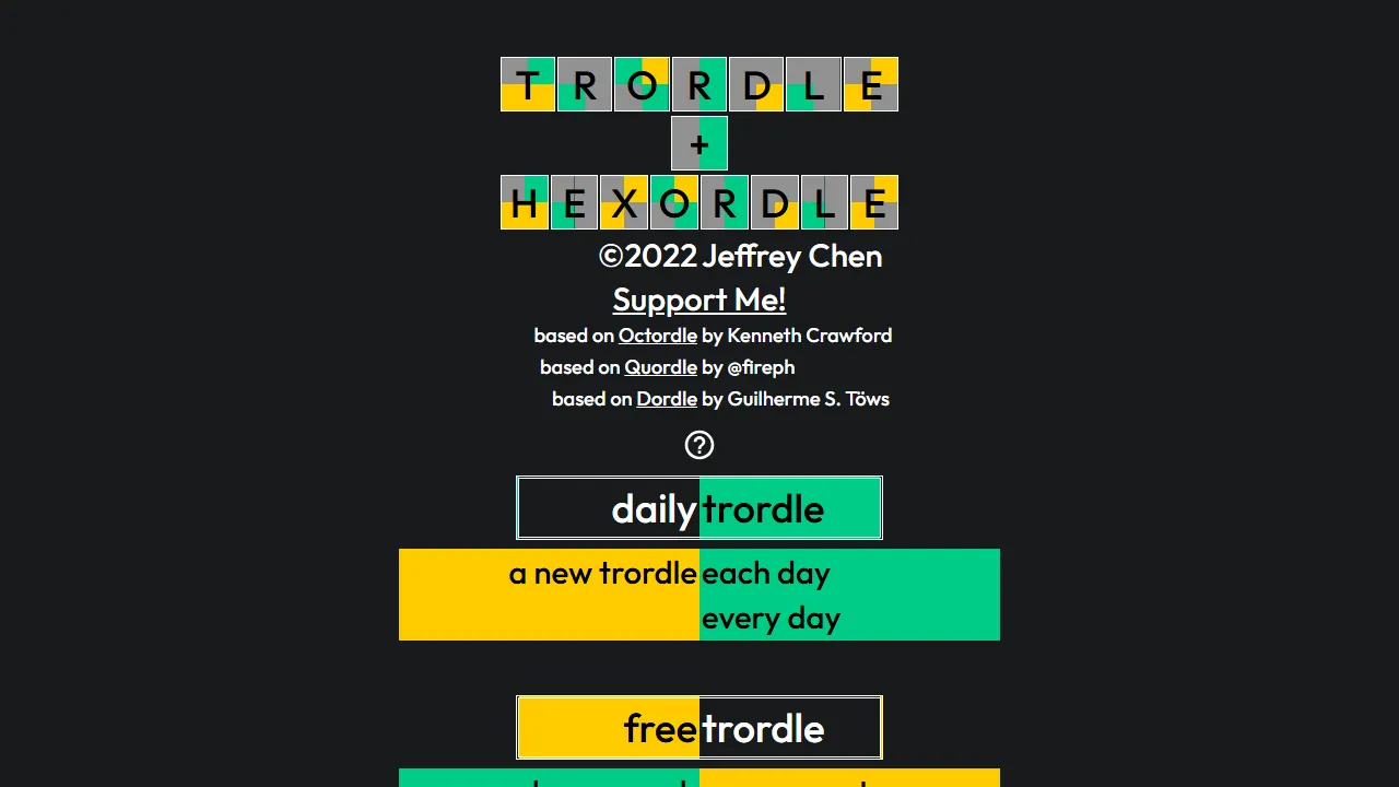 hexordle.com - Daily Mini Cross Word Puzzle Game Online screenshot