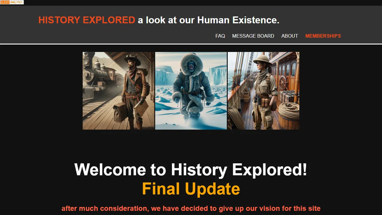 history-explorer.neocities.org - AI Chatbot for Historical Exploration screenshot