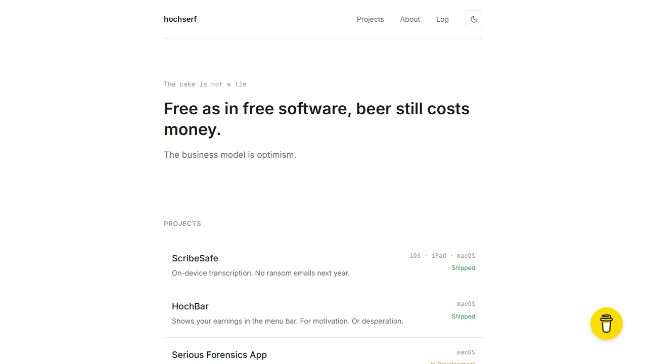 hochserf.dev - Free Developer Utilities and Tools Online screenshot