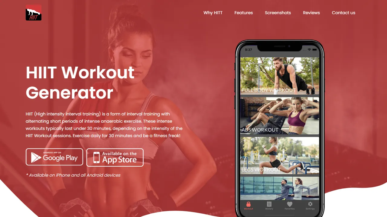 home-workout-generator.web.app - Free Workout Generator and WOD Creator screenshot