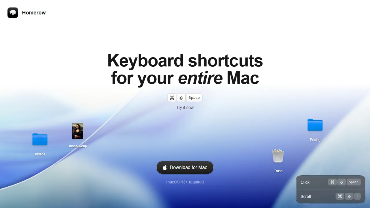 homerow.app - Support Open Source Projects and Developers screenshot