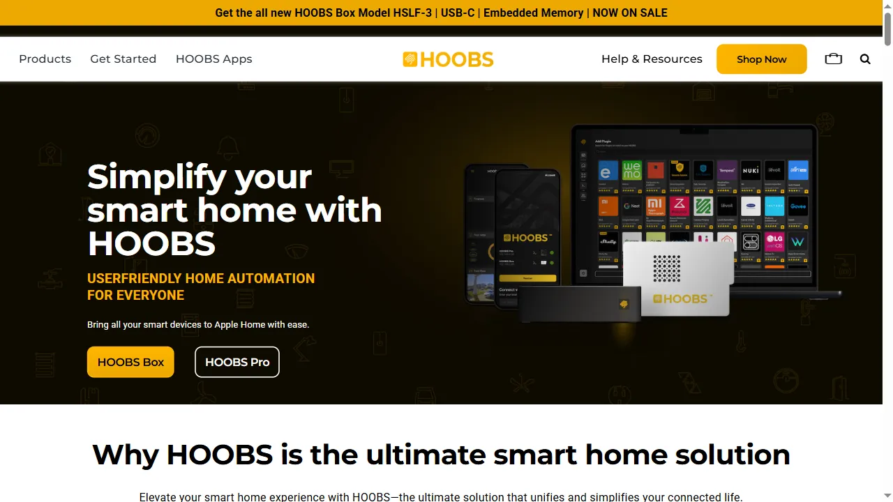 hoobs.org - Unifying Smart Home Accessories and Services screenshot