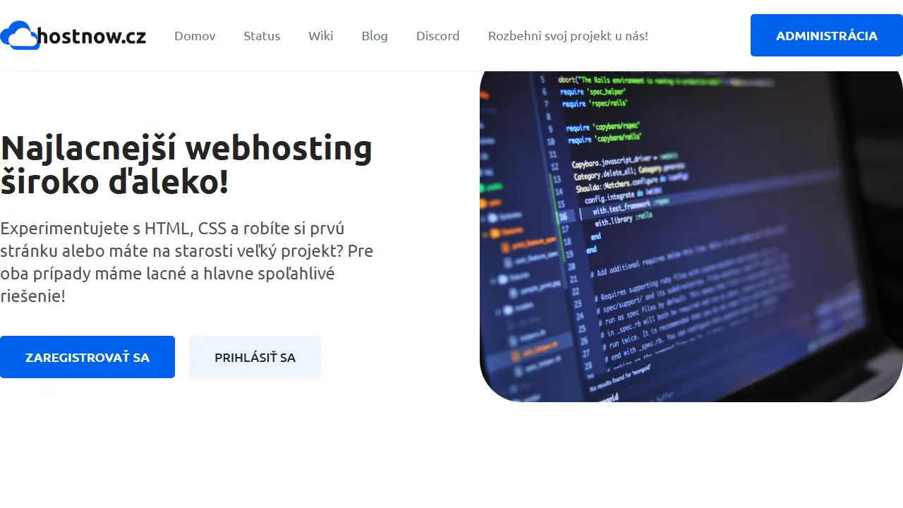 hostnow.cz - Free PHP Web Hosting Community screenshot