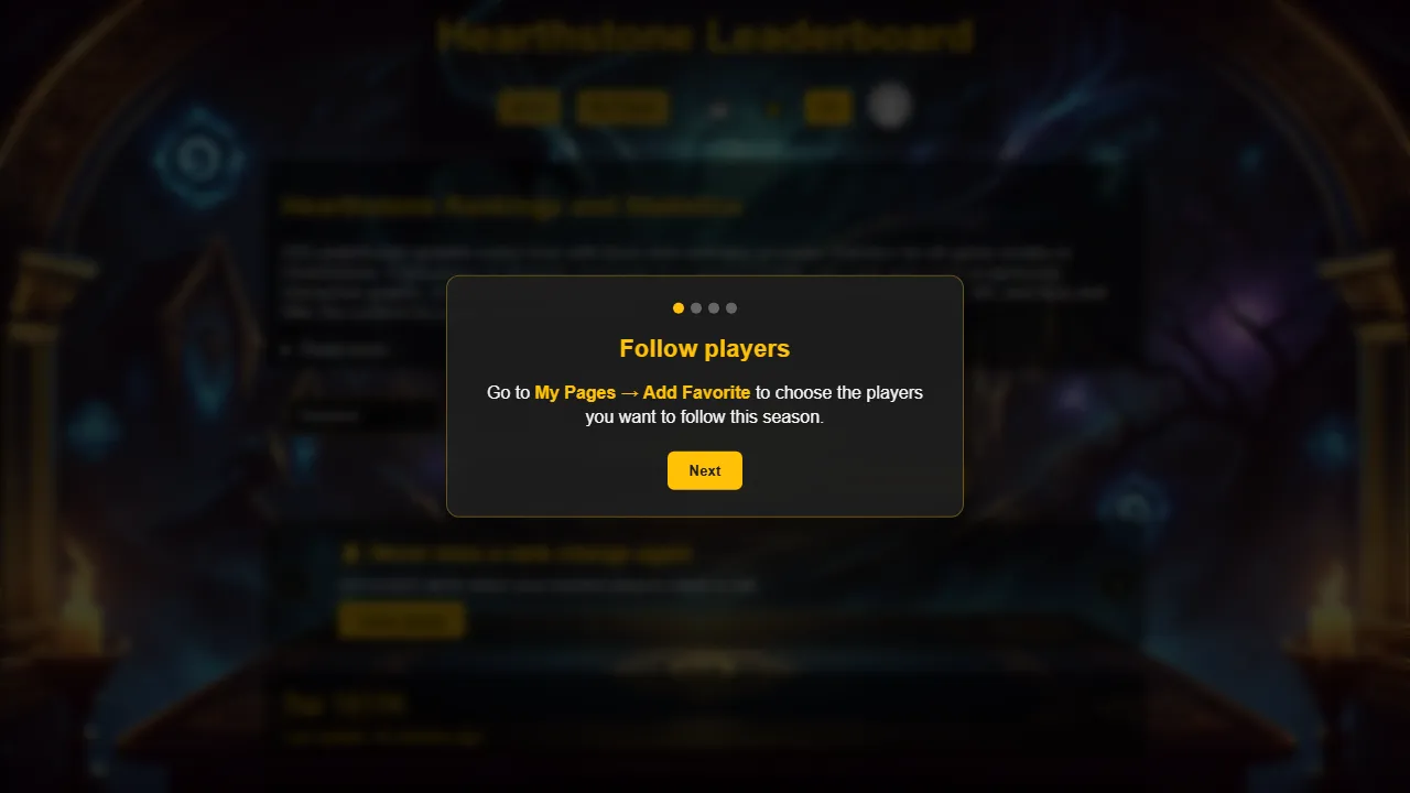 hsleaderboard.com - Hearthstone Leaderboard Tracker Updated Hourly screenshot