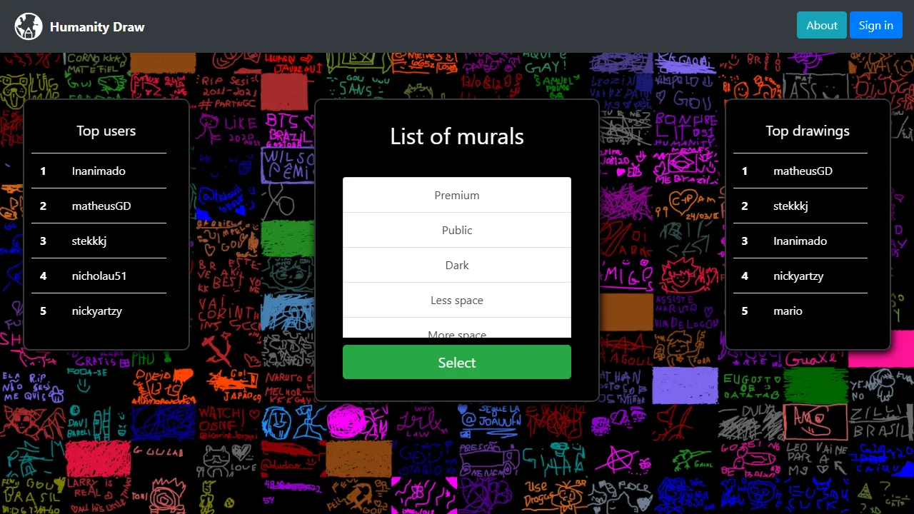 humanitydraw.com - Free Online Drawing Application for Creative Designs screenshot