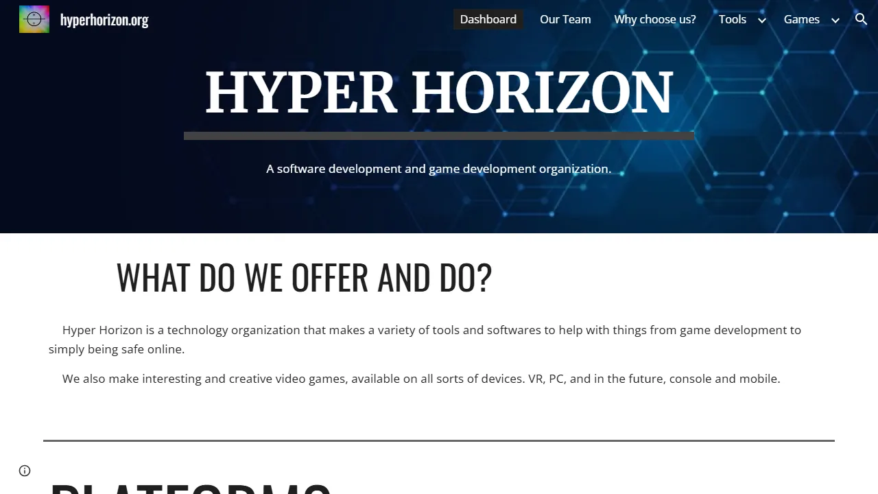 hyperhorizon.org - Game Development Assets and Services screenshot