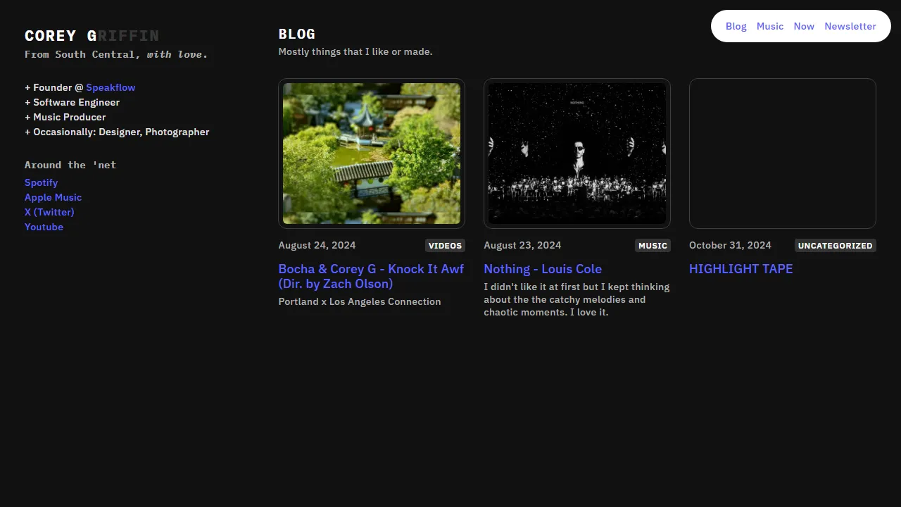 iamcoreyg.com - Teleprompter App and Fitness Support screenshot