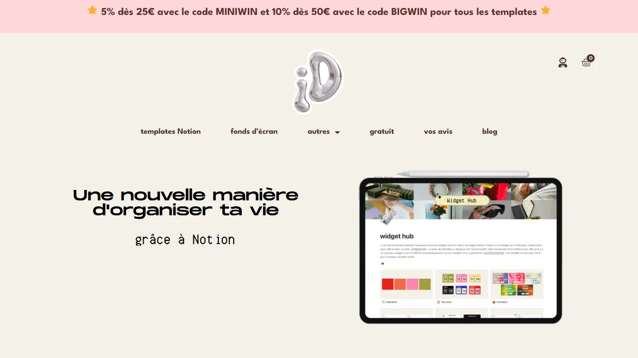 iasandesign.com - Notion Templates to Streamline Organization screenshot