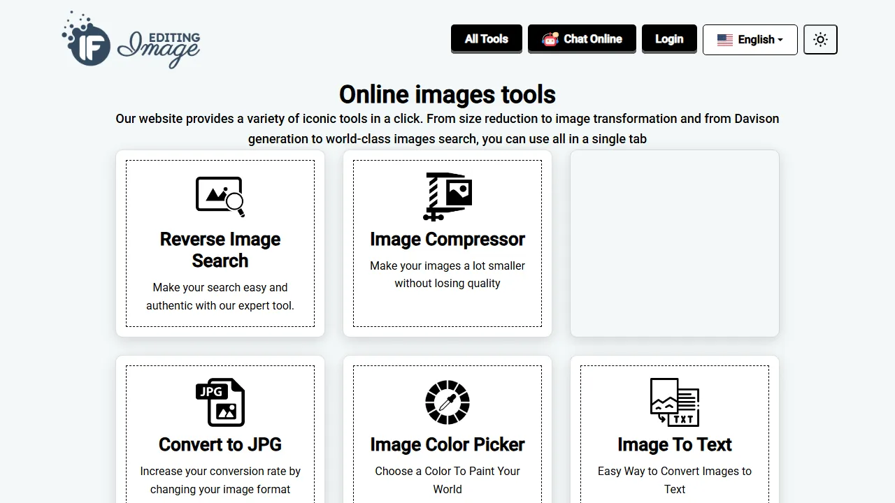 ifimageediting.com - Free Online Image Enhancement and Processing Tools screenshot