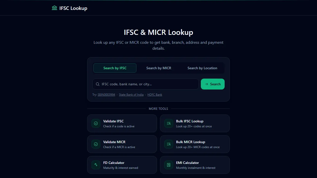 ifsclookup.in - Reverse Phone Lookup Tool - Say Thanks screenshot