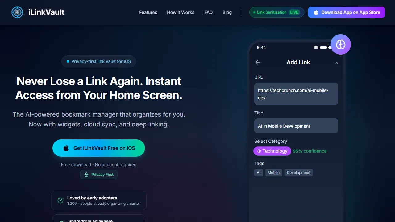 ilinkvault.com - Free Link Management Tool screenshot