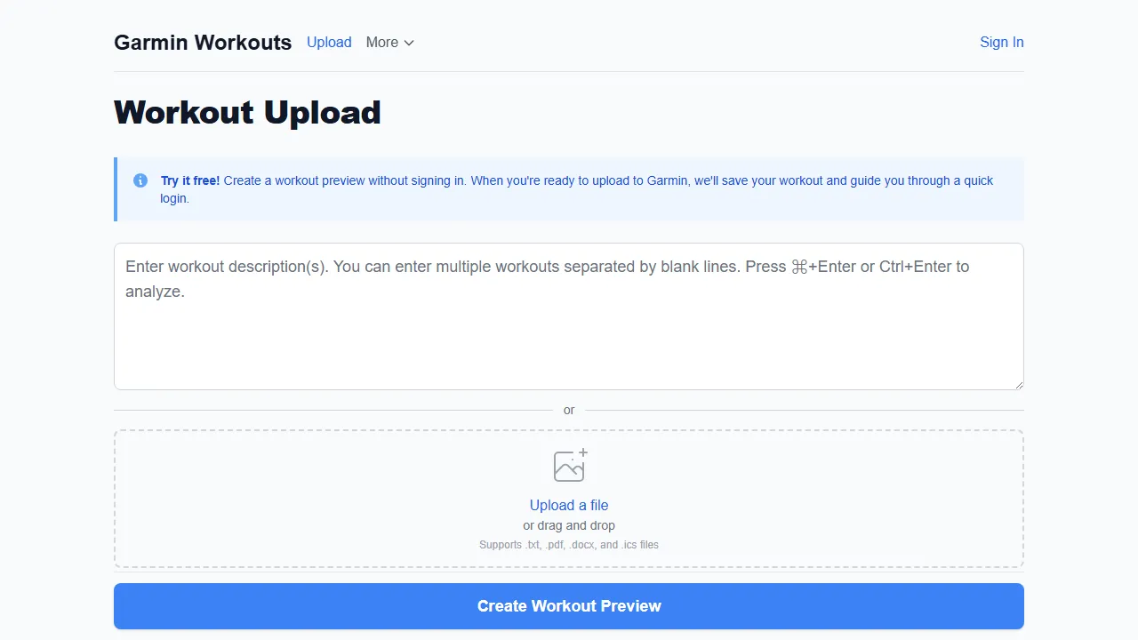 importmyworkout.com - Workout Data Import Tool - Keep It Free screenshot