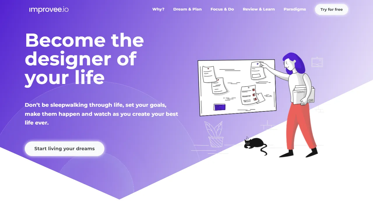 improvee.io - Personal Goal Tracker App to Achieve More screenshot