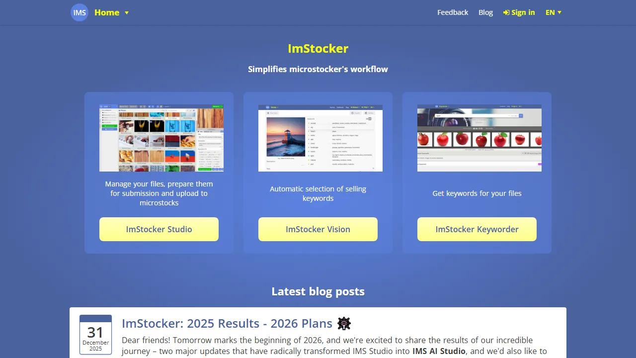 imstocker.com - Keyword Research Tool For Microstock screenshot