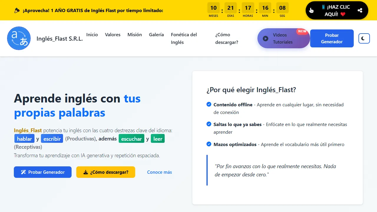 inglesflast.com - AI API Solutions for Cybersecurity screenshot