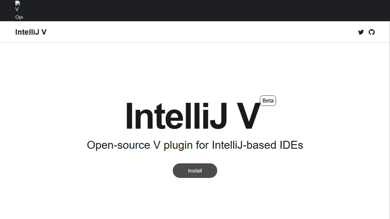 intellij-v.github.io - IntelliJ IDEA Plugin for V Language Support screenshot