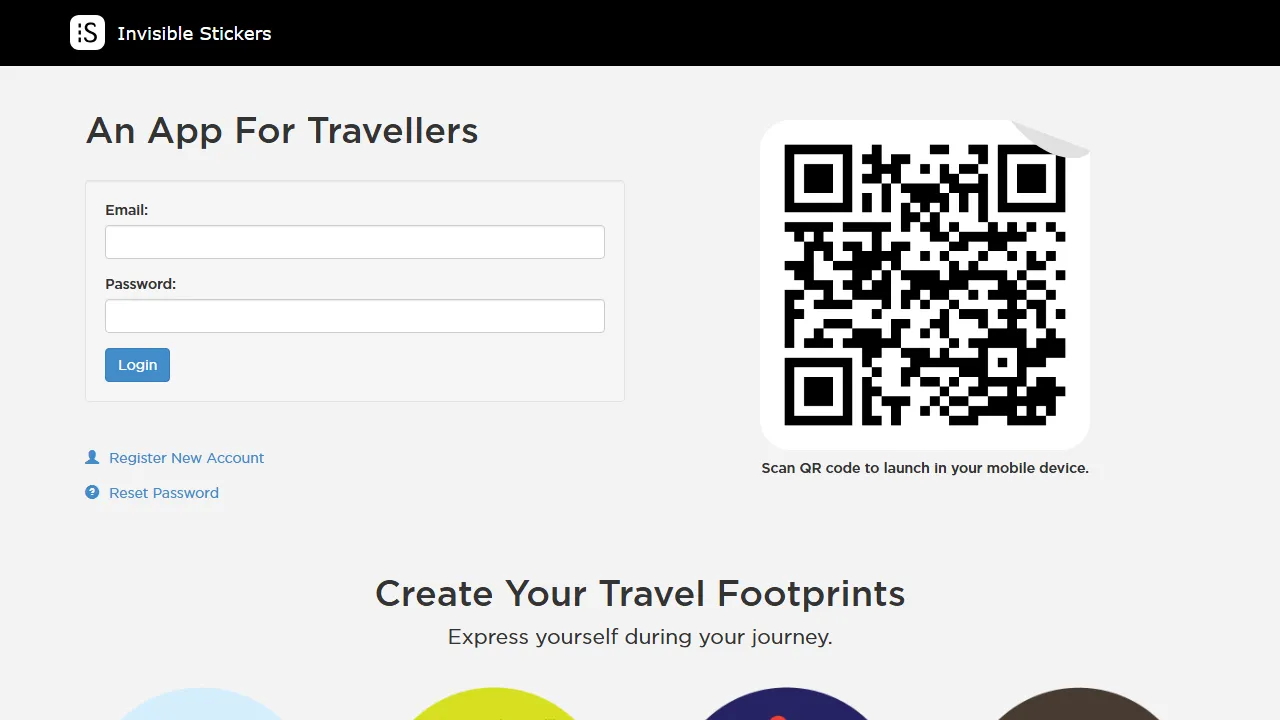 invisiblestickers.com - Travelogue App for Nomads screenshot