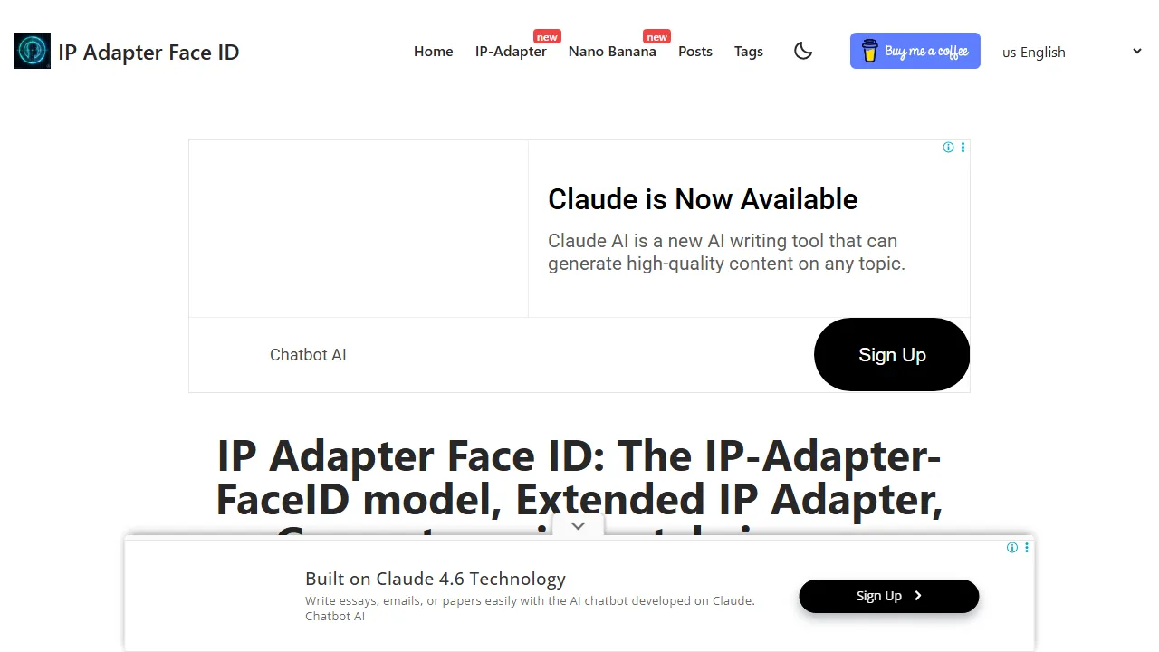 ipadapterfaceid.com - Free AI Image Generator Online Chat GPT screenshot
