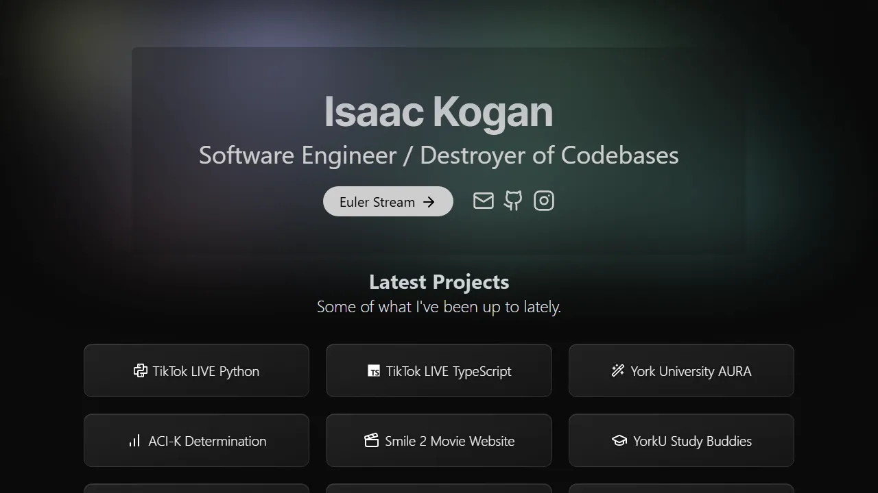 isaackogan.com - API Wrapper Library for Open Source Projects screenshot