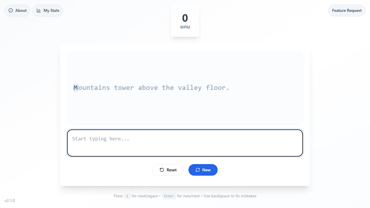 iwanttotype.com - Typing Practice App To Improve Accuracy screenshot